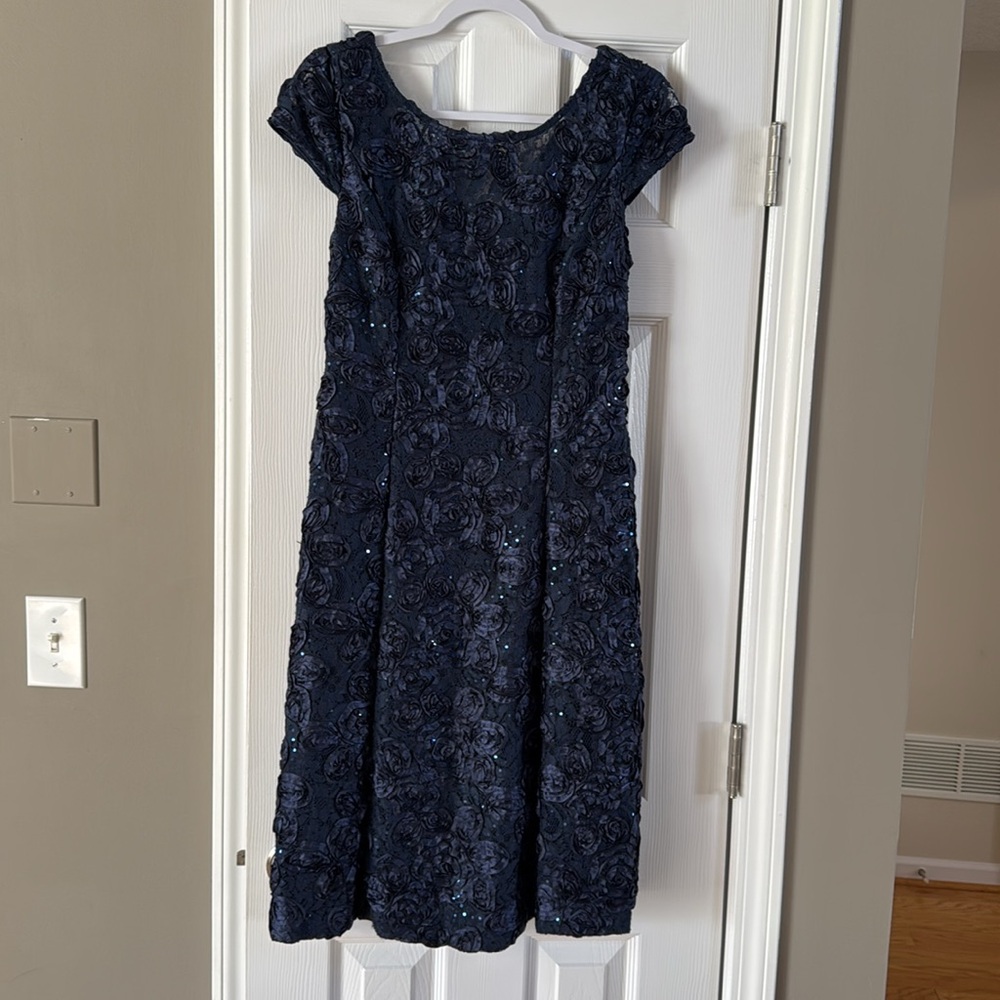 Alex Evenings Navy Gown - Size 10P - Picture 5 of 16